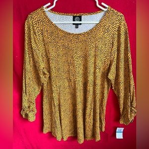 Mustard Black dot women’s top